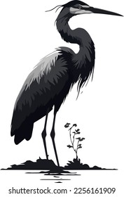 vector illustration of a heron logo