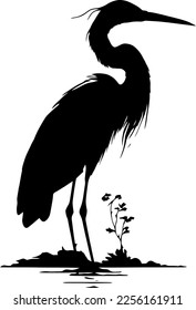 vector illustration of a heron logo