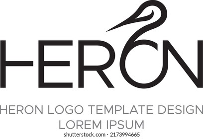 Vector illustration of Heron logo template design.