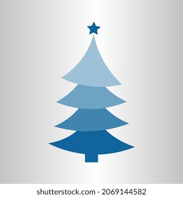 Vector illustration with a herringbone of blue shades on a shimmering background. Cute New Year cards template design.