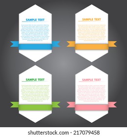 The Vector Illustration, Hexagon Banner for Design and Creative Work