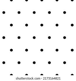 Vector illustration. Hexagon texture. Black and white geometric seamless pattern. Mosaic abstract background. Hexagonal repeating geometric polygon texture.