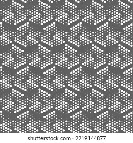 Vector illustration. Hexagon texture. Black and white, gray geometric seamless pattern. Mosaic abstract background. Hexagonal repeating geometric polygon texture.