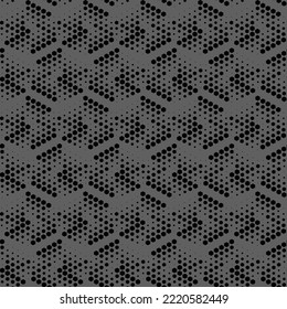 Vector illustration. Hexagon texture. Black and white, gray geometric seamless pattern. Mosaic abstract background. Hexagonal repeating geometric polygon texture.