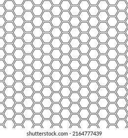 Vector illustration of hexagonal pattern mesh with circular perforation in the middle of each hexagon