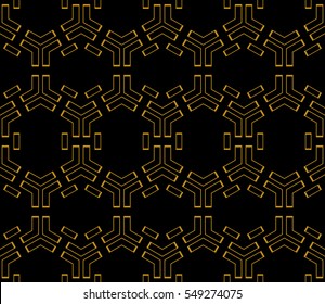 vector illustration of hexagons on a black background. seamless geometric pattern. ideas for your business presentations, printing, design.