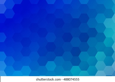 vector illustration of hexagons on a blue background. a series of polygonal backgrounds. geometric pattern with gradient. ideas for your business presentations, printing, design.