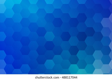 vector illustration of hexagons on a blue background. a series of polygonal backgrounds. geometric pattern with gradient. ideas for your business presentations, printing, design.