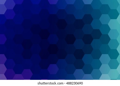 vector illustration of hexagons on a blue background. a series of polygonal backgrounds. geometric pattern with gradient. ideas for your business presentations, printing, design.