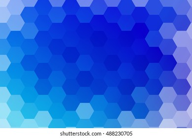 vector illustration of hexagons on a blue background. a series of polygonal backgrounds. geometric pattern with gradient. ideas for your business presentations, printing, design.