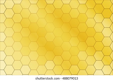 vector illustration of hexagons on a gold background. a series of polygonal backgrounds. geometric pattern with gradient. ideas for your business presentations, printing, design.