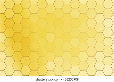 vector illustration of hexagons on a gold background. a series of polygonal backgrounds. geometric pattern with gradient. ideas for your business presentations, printing, design.