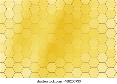 vector illustration of hexagons on a gold background. a series of polygonal backgrounds. geometric pattern with gradient. ideas for your business presentations, printing, design.