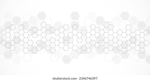 Ilustración vectorial del patrón hexagonal. Fondo geométrico abstracto con elementos hexagonales simples. Idea creativa para el diseño médico, tecnológico o científico