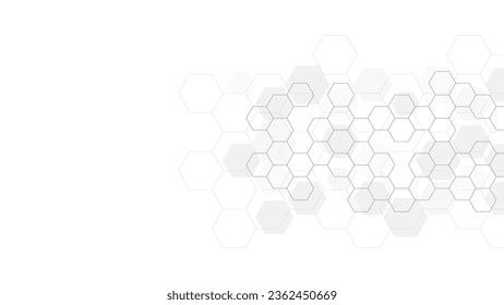 Ilustración vectorial del patrón hexagonal. Fondo geométrico abstracto con elementos hexagonales simples. Idea creativa para el diseño médico, tecnológico o científico