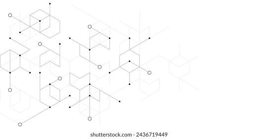 Ilustración vectorial de patrón de hexágonos. Fondo abstracto geométrico con elementos hexagonales simples. Idea creativa para diseño médico, tecnológico o científico