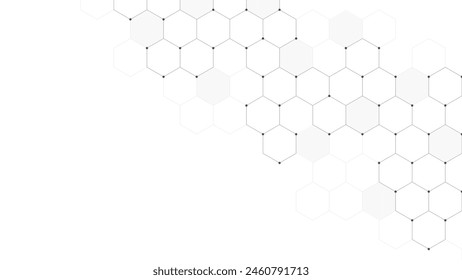 Vector illustration of hexagons pattern. Geometric abstract background with simple hexagonal elements. Creative idea for medical, technology or science design