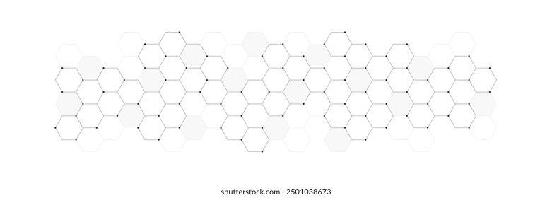 Vector illustration of hexagons pattern. Geometric abstract background with simple hexagonal elements. Creative idea for medical, technology or science design