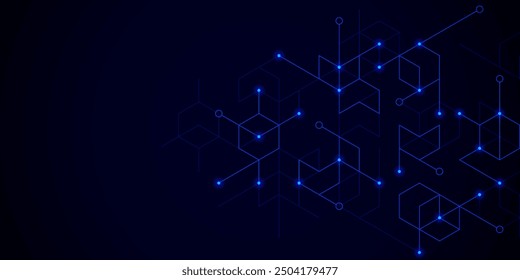 Vector illustration of hexagons pattern. Geometric abstract background with simple hexagonal elements. Creative idea for medical, technology or science design