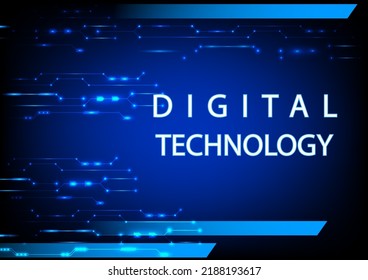 Vector illustration Hi Technology style line digital glow abstract  background text digital technology vector illustration