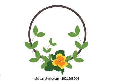 Vector Illustration of a Hibiscus Flower Crown