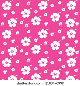 vector illustration of hibiscus pattern