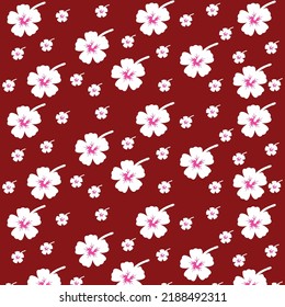 vector illustration of hibiscus pattern