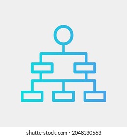 Vector illustration of hierarchy icon in blue style for any projects, use for website mobile app presentation