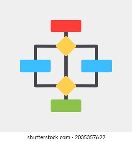 Vector illustration of hierarchy icon in flat style for any projects, use for website mobile app presentation