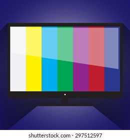 Vector illustration of high definition TV screen.