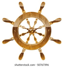 Vector illustration of high detailed steering weel
