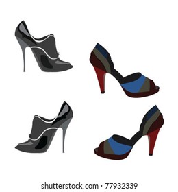 vector illustration high heel shoe