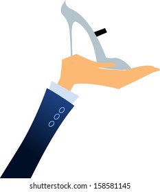Vector illustration of a high heeled shoe