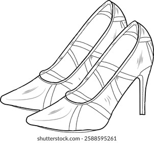 vector illustration of a high heels