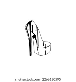 ilustración vectorial de zapatos de tacón alto