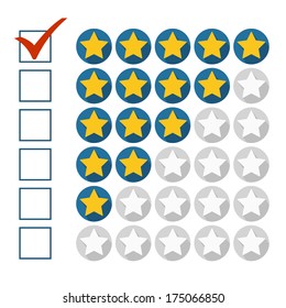Vector illustration of high rating concept