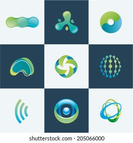 Vector illustration high technology icons set