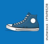 Vector illustration of high top trainer