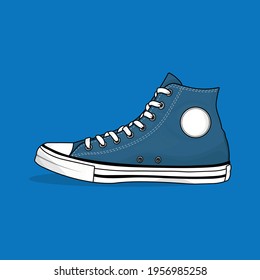 Vector illustration of high top trainer