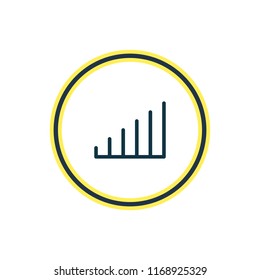 Vector illustration of high wireless icon line. Beautiful internet element also can be used as strong icon element.
