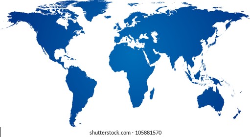 Vector illustration of high-detailded world map.