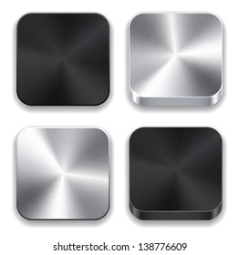 Vector illustration of high-detailed apps metal icon set.