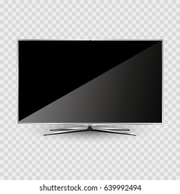 Vector illustration of high-detailed modern PC monitor TV. Eps10.