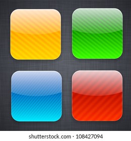 Vector illustration of high-detailed striped apps icon templates.