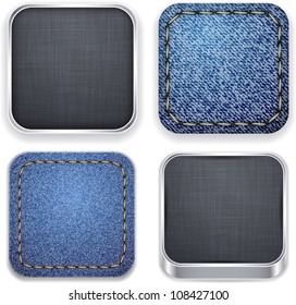 Vector illustration of high-detailed textured apps icon set.