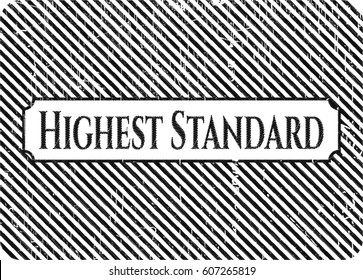 Vector Illustration of Highest Standard on chalkboard
