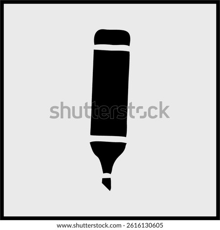Vector illustration of a highlighter marker used in documents or books.