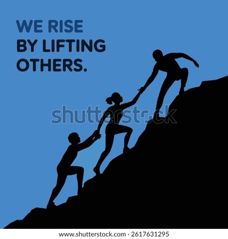 vector illustration highlighting success and unity teamwork quote. Ideal for corporate branding, wall sticker designs, and office murals that encourage collaboration and productivity.