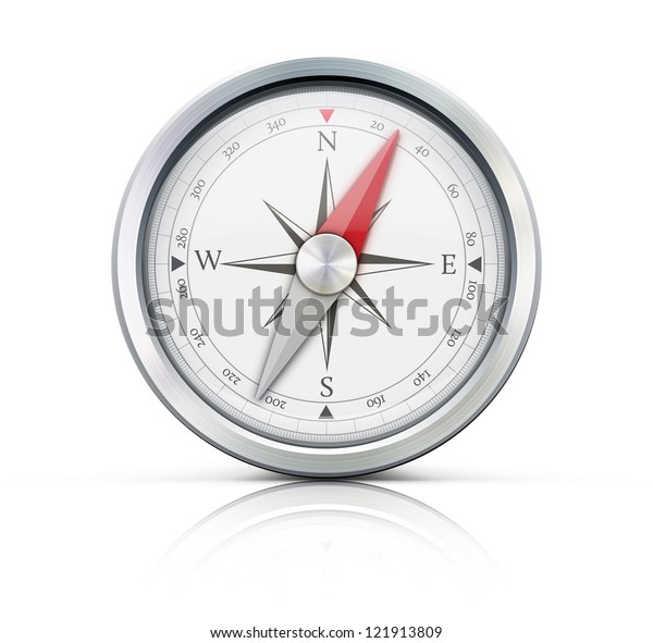 Vector Illustration Highly Detailed Compass Isolated Stock Vector ...