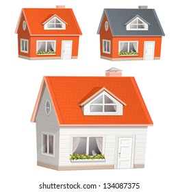 Vector illustration of highly detailed house icon